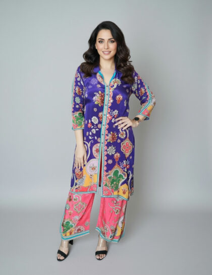 Multicolor Printed Suit Set