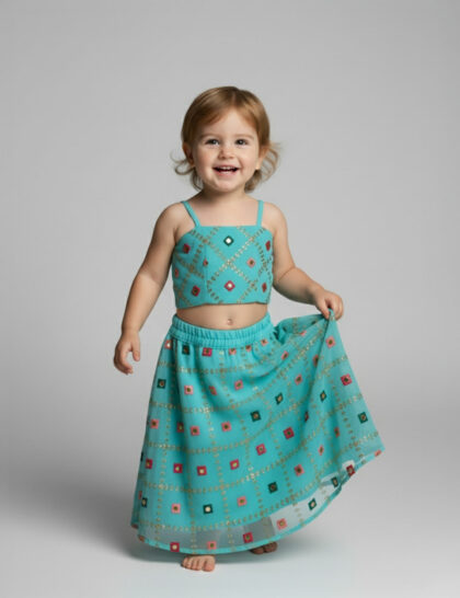 Little Aqua Mirror Work Set