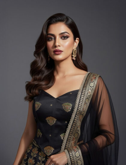 Regal Banarasi Floral Lehenga