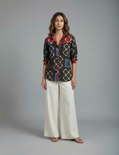 Bandhani Linen Coord Set